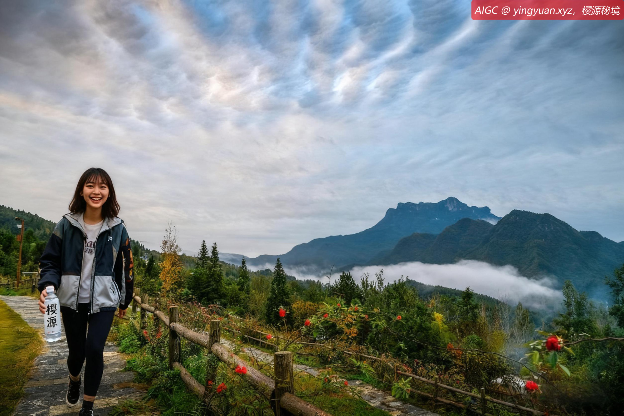 重庆市酉阳千氹田梯田，初冬雾气晕染下宛如仙境