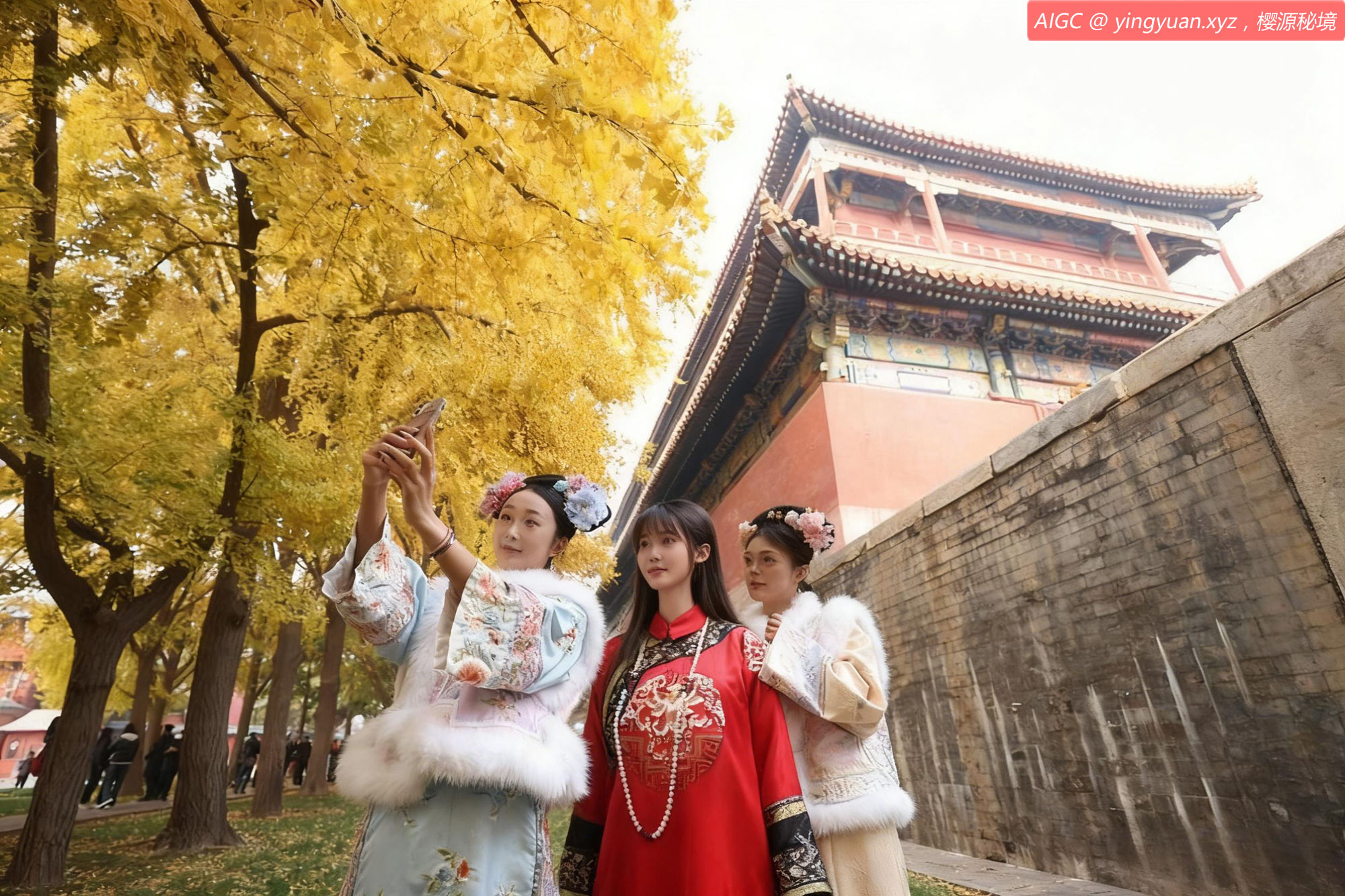 秋叶漫舞映故宫