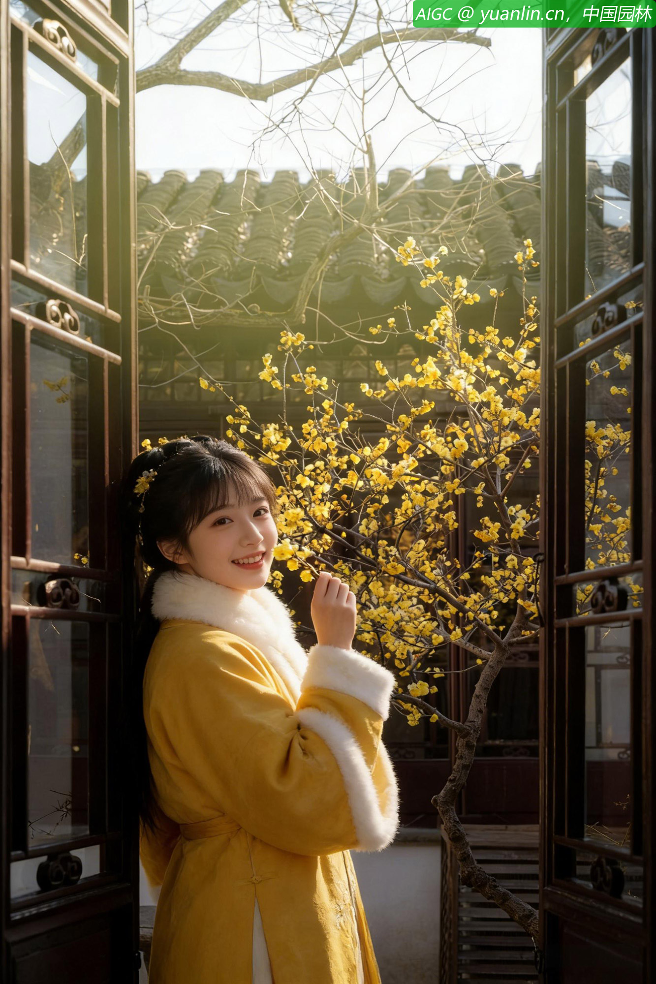 苏州曲园蜡梅绽放，暗香浮动