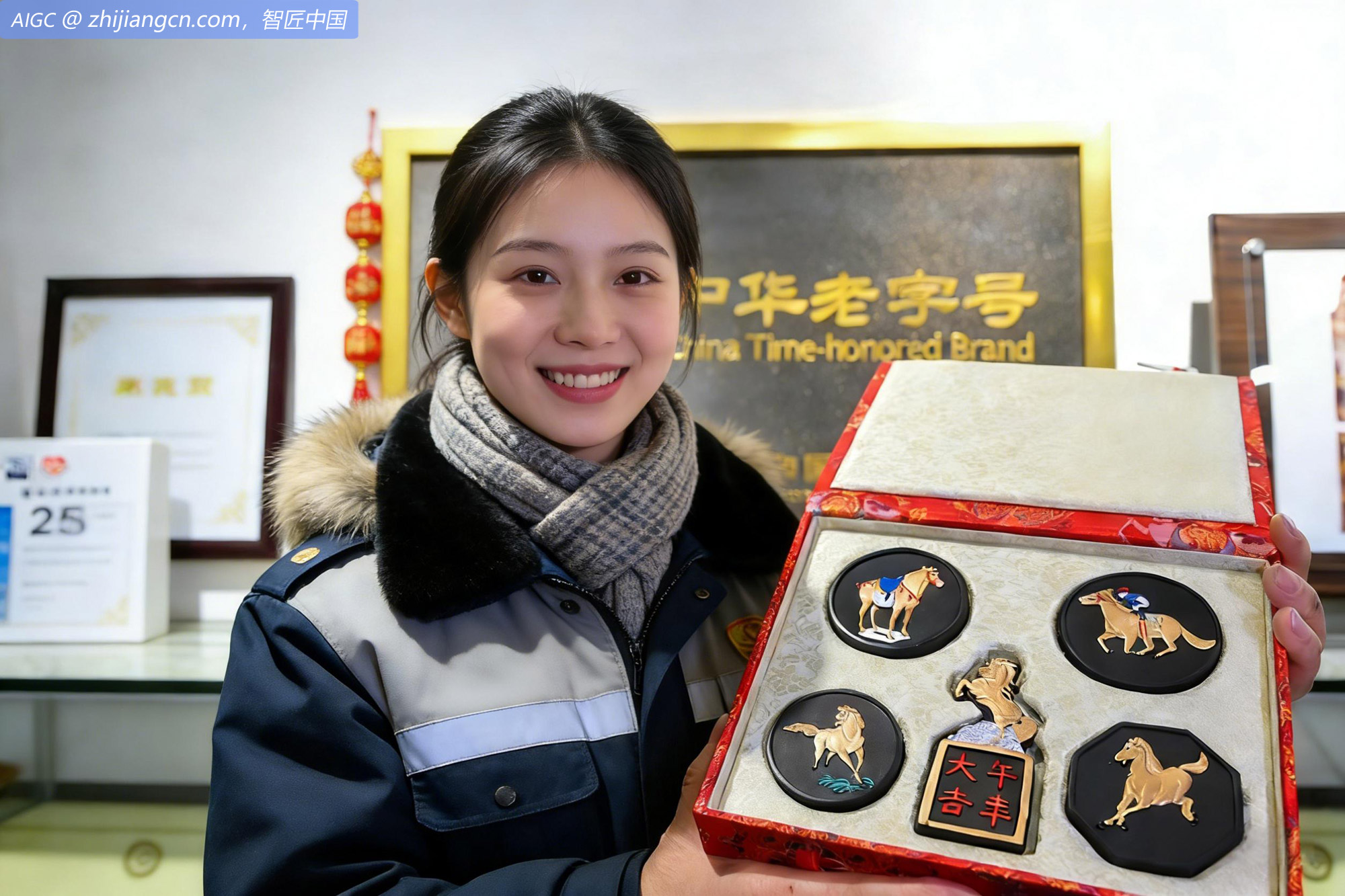 黄山歙县老胡开文墨厂，国家级非遗徽墨制作马年生肖墨