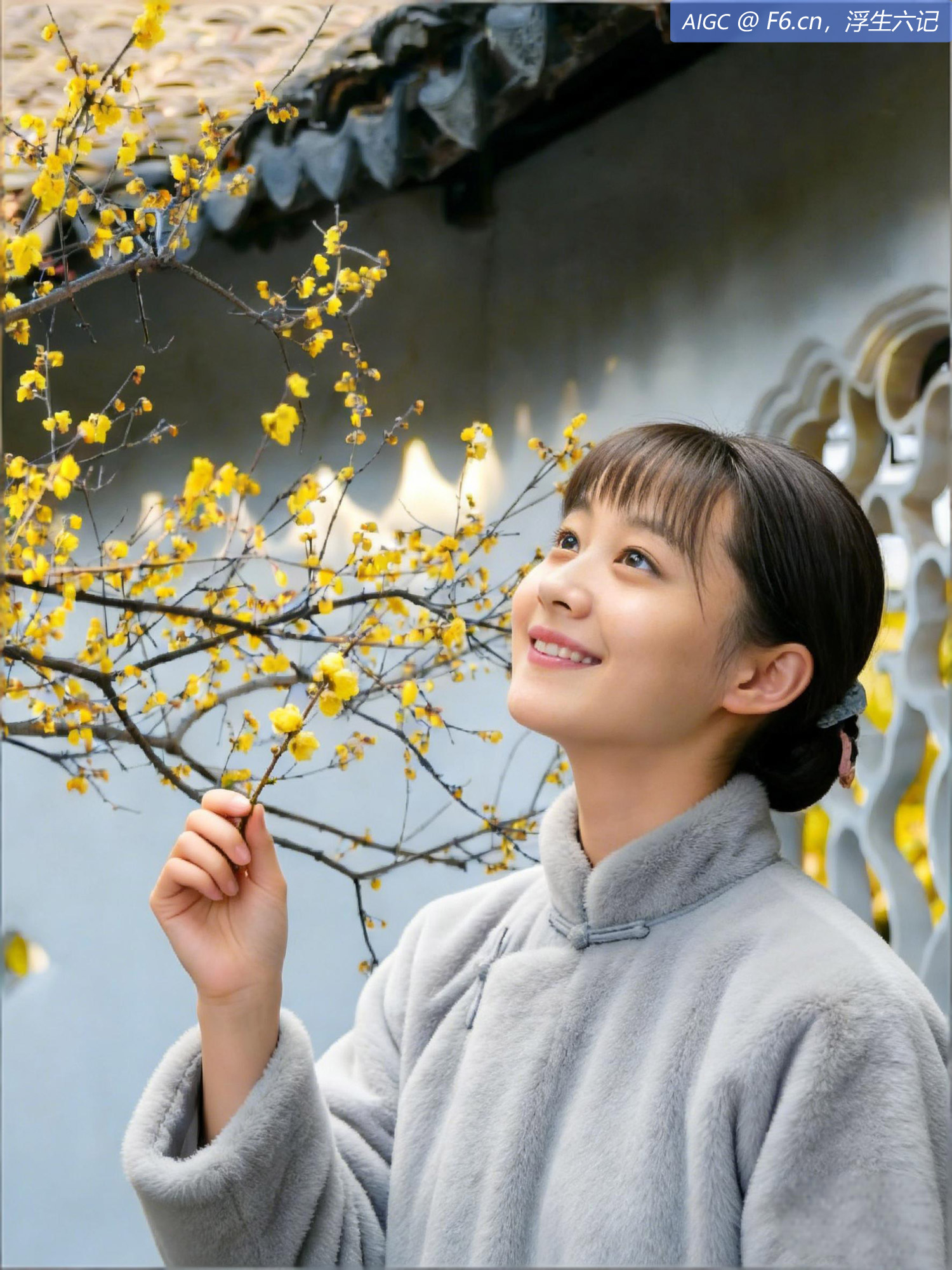 苏州沧浪亭，芸娘在寻冬问蜡，有暗香盈袖，喜悦芬芳