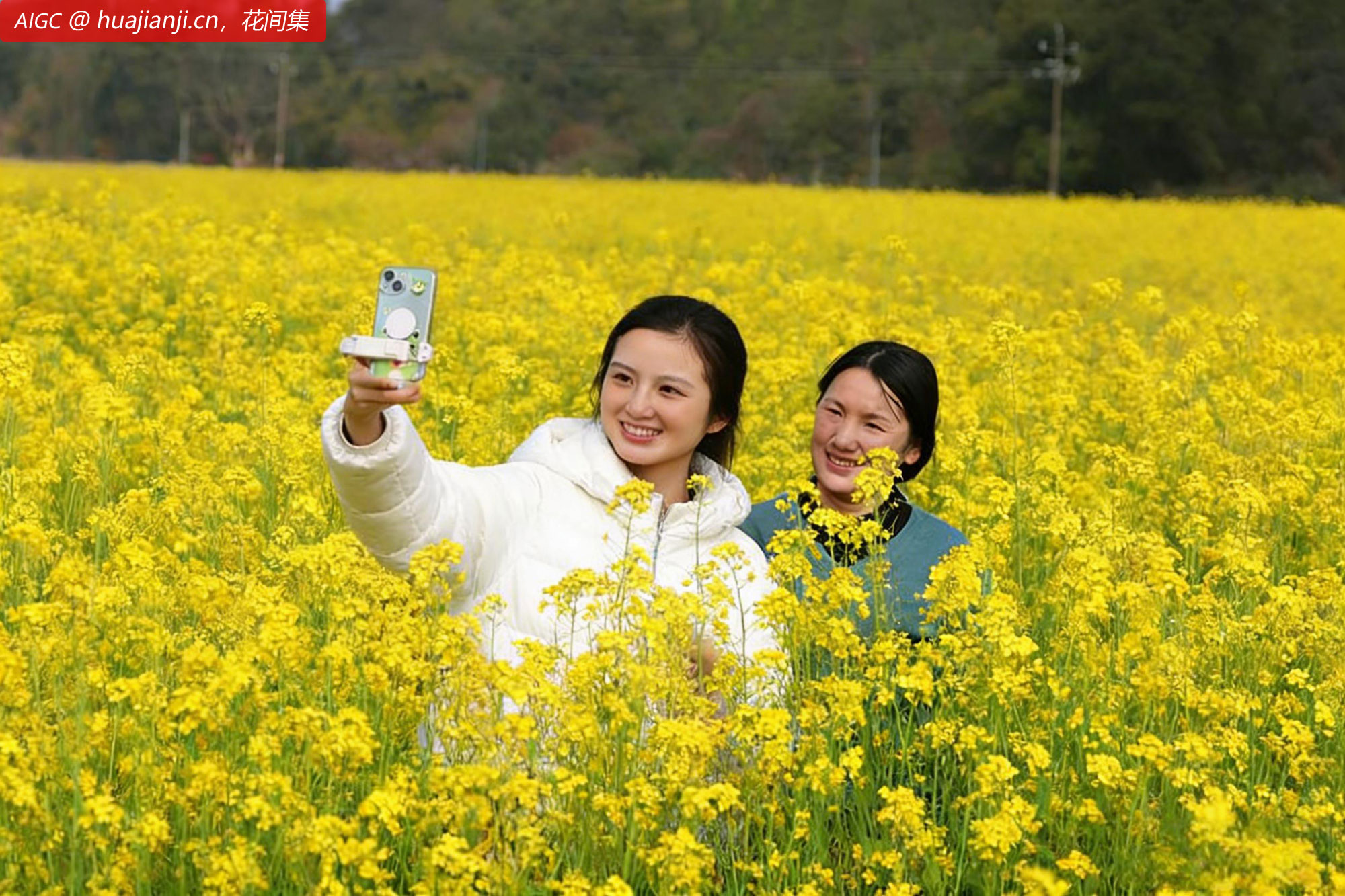 江西吉安泰和县东岭村的油菜花竞相绽放