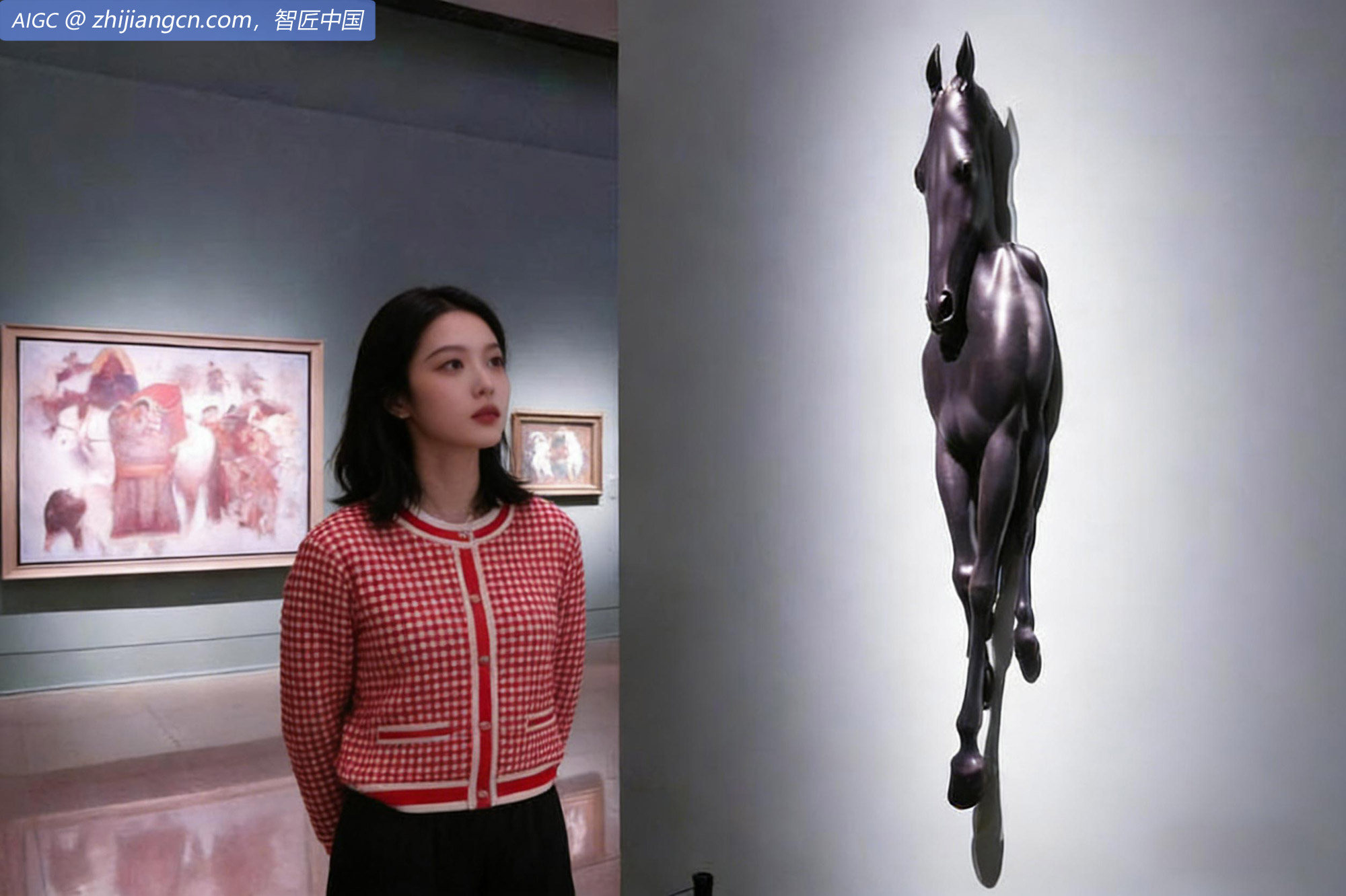 中国美术馆新春大展，吸引了众多观众前来观展