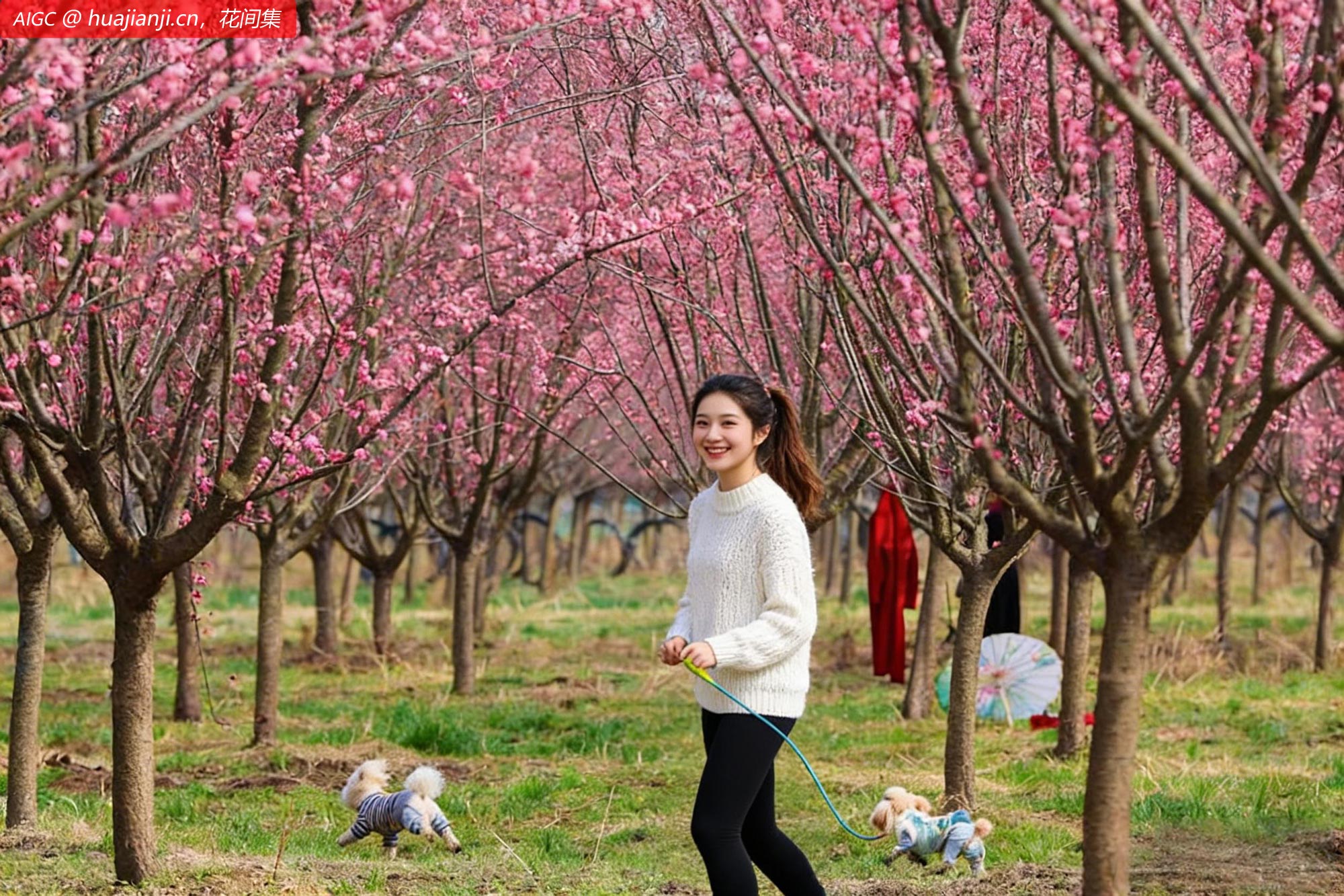 陕西西安鄠邑区丁村梅花盛开